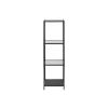 Leen Bakker Vitrinekast Jelling - glas/zwart - 119,5x35x37 cm