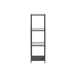 Leen Bakker Vitrinekast Jelling - glas/zwart - 119,5x35x37 cm