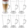 Vivalto Caffe Latte/koffie glazen Paris - glas - 6x - 280 ml