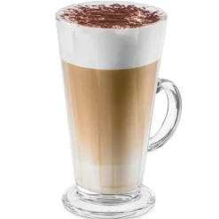 Vivalto Caffe Latte/koffie glazen Paris - glas - 6x - 280 ml