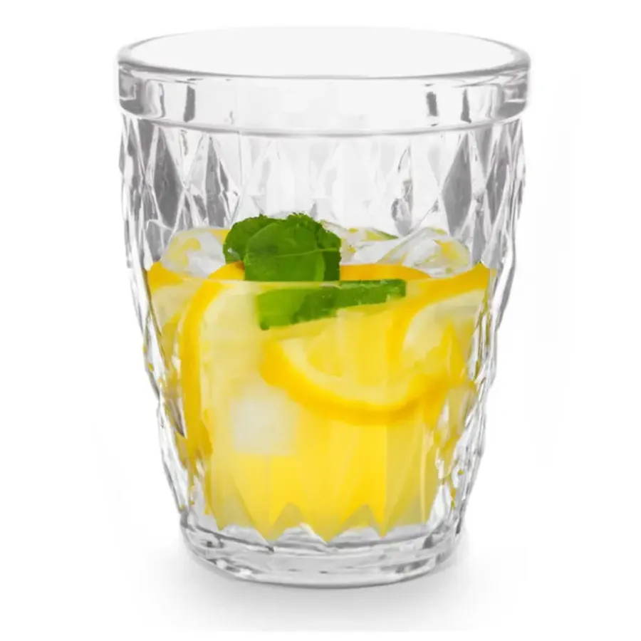 Waterglazen-Vivalto Drinkglazen/waterglazen Diamonds - glas - 6x - 250 ml
