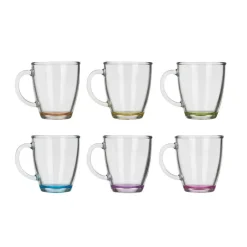 Koffieglazen-Vivalto Koffie/thee glazen - 6x stuks - glas - met tint - 310 ml