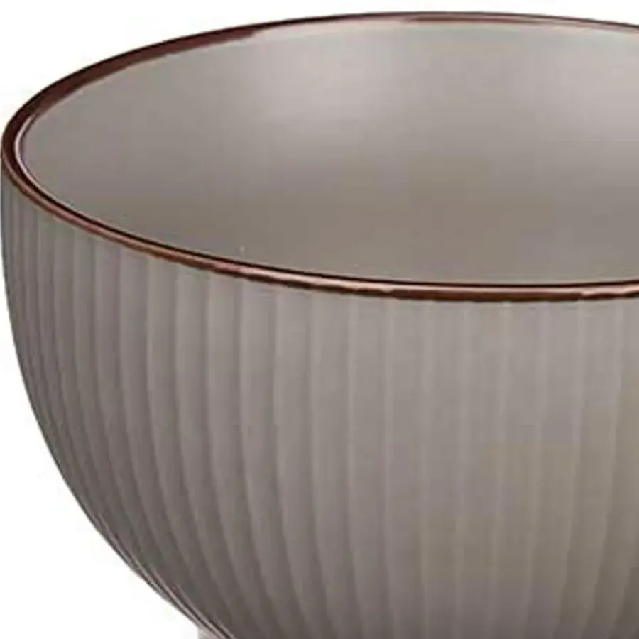 Vivalto schaaltjes/kommetjes - porselein - grijs - D14 cm