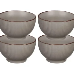 Vivalto schaaltjes/kommetjes - porselein - grijs - D14 cm