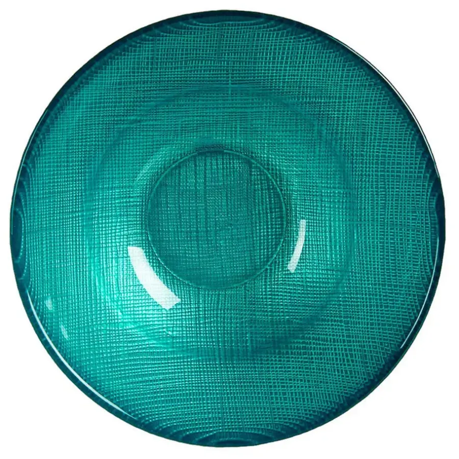 Kommen-Vivalto schaaltjes/kommetjes - glas - turquoise blauw - D15 cm
