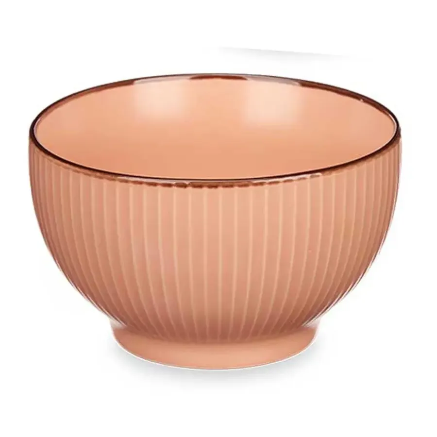 Vivalto schaaltjes/kommetjes - porselein - zalm roze - D14 cm