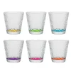 Waterglazen-Vivalto Waterglazen/drinkglazen - 6x - kleurenmix - 310 ml - 9 cm