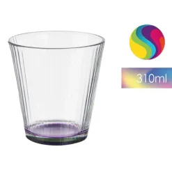 Waterglazen-Vivalto Waterglazen/drinkglazen - 6x - kleurenmix - 310 ml - 9 cm
