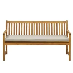Beliani VIVARA L - Tuinbank - Lichte houtkleur/Beige - FSC® acaciahout