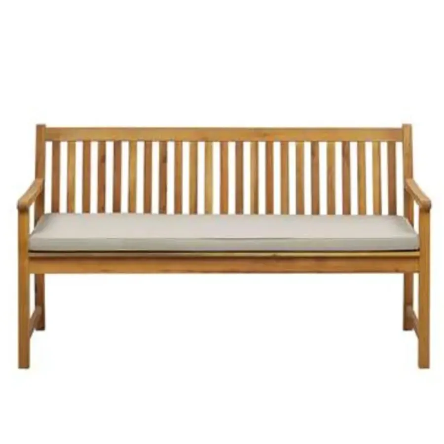 Beliani VIVARA L - Tuinbank - Lichte houtkleur/Beige - FSC® acaciahout
