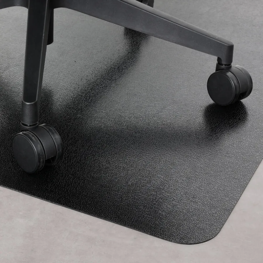 Vloerbescherming-Floortex Vloerbeschermer PVC - Zwart - Harde vloer - 90x120cm
