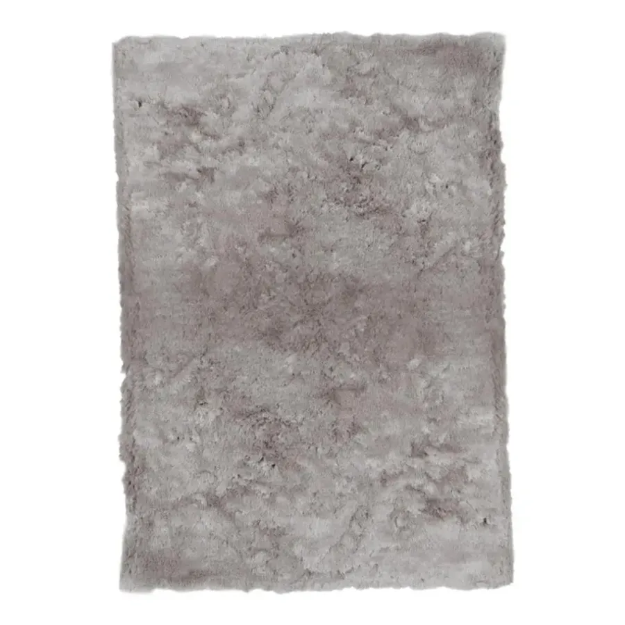 Hoogpolige Vloerkleden-Giga Meubel Vloerkleed Grijs Katoen Polyester - 160x230cm - Olav