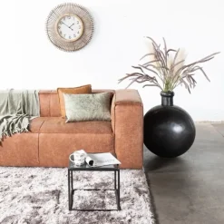 Hoogpolige Vloerkleden-Giga Meubel Vloerkleed Grijs Katoen Polyester - 160x230cm - Olav