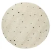 Interieur05 Vloerkleed Kinderkamer stip - Wit/Zwart - Dots - - Rond 160 Ø