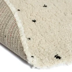 Interieur05 Vloerkleed Kinderkamer stip - Wit/Zwart - Dots - - Rond 160 Ø