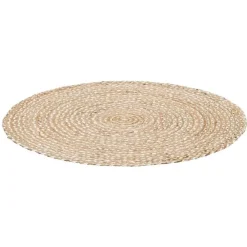 Vloerkleden|Jute Vloerkleden-Leen Bakker Vloerkleed Madras - naturel - Ø100 cm
