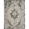 Hoogpolige Vloerkleden-Leen Bakker Vloerkleed Urali - lichtgrijs/antraciet - 200x290 cm