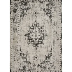 Hoogpolige Vloerkleden-Leen Bakker Vloerkleed Urali - lichtgrijs/antraciet - 200x290 cm