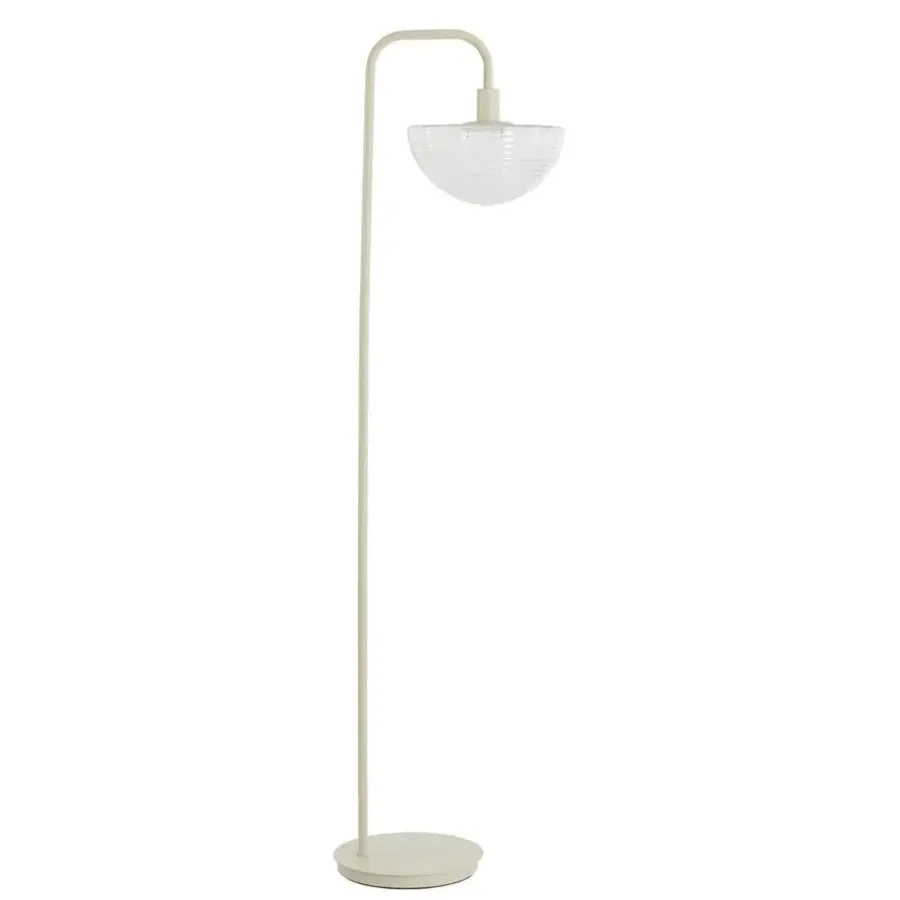 Staande Lampen-Light & Living Vloerlamp Baylie - Mat crème - 43x30x165cm