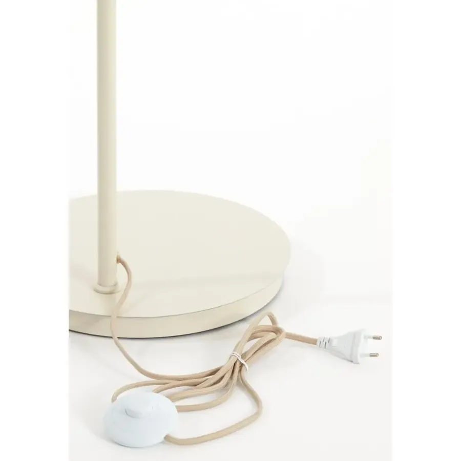 Staande Lampen-Light & Living Vloerlamp Baylie - Mat crème - 43x30x165cm