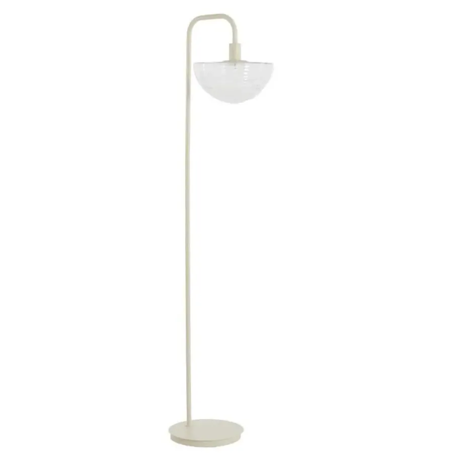 Staande Lampen-Light & Living Vloerlamp Baylie - Mat crème - 43x30x165cm