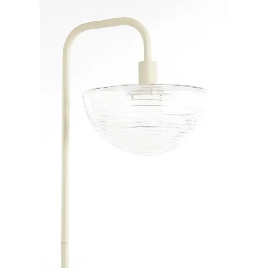 Staande Lampen-Light & Living Vloerlamp Baylie - Mat crème - 43x30x165cm