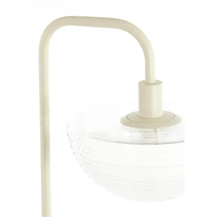 Staande Lampen-Light & Living Vloerlamp Baylie - Mat crème - 43x30x165cm