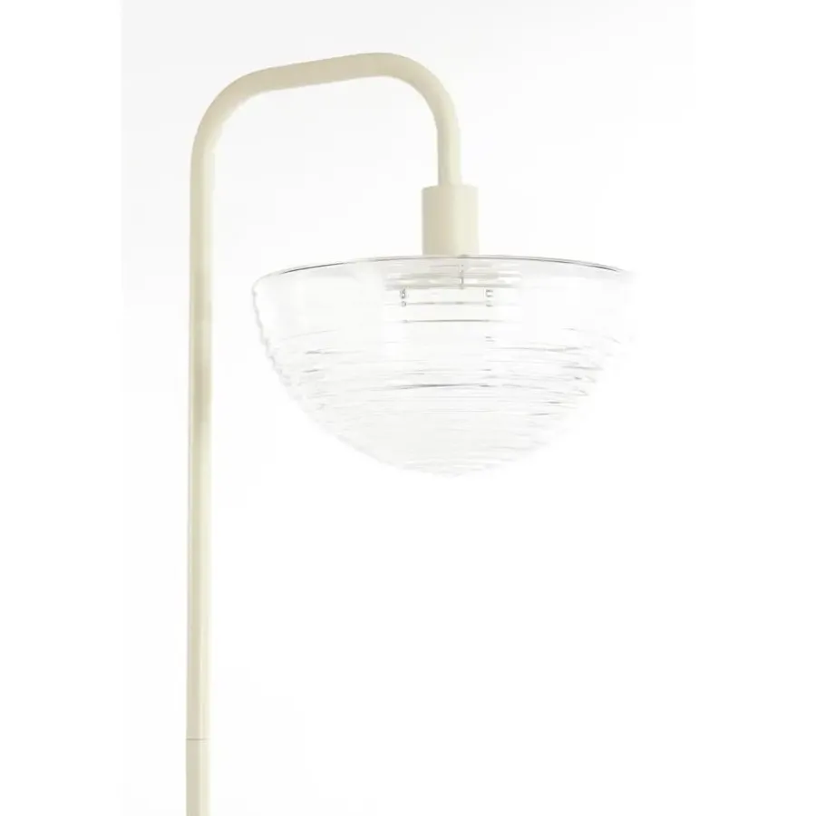 Staande Lampen-Light & Living Vloerlamp Baylie - Mat crème - 43x30x165cm