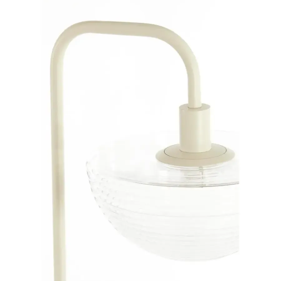 Staande Lampen-Light & Living Vloerlamp Baylie - Mat crème - 43x30x165cm