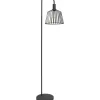 Staande Lampen-Leen Bakker Vloerlamp Fynn zwart metaal E27 65x36x30 cm