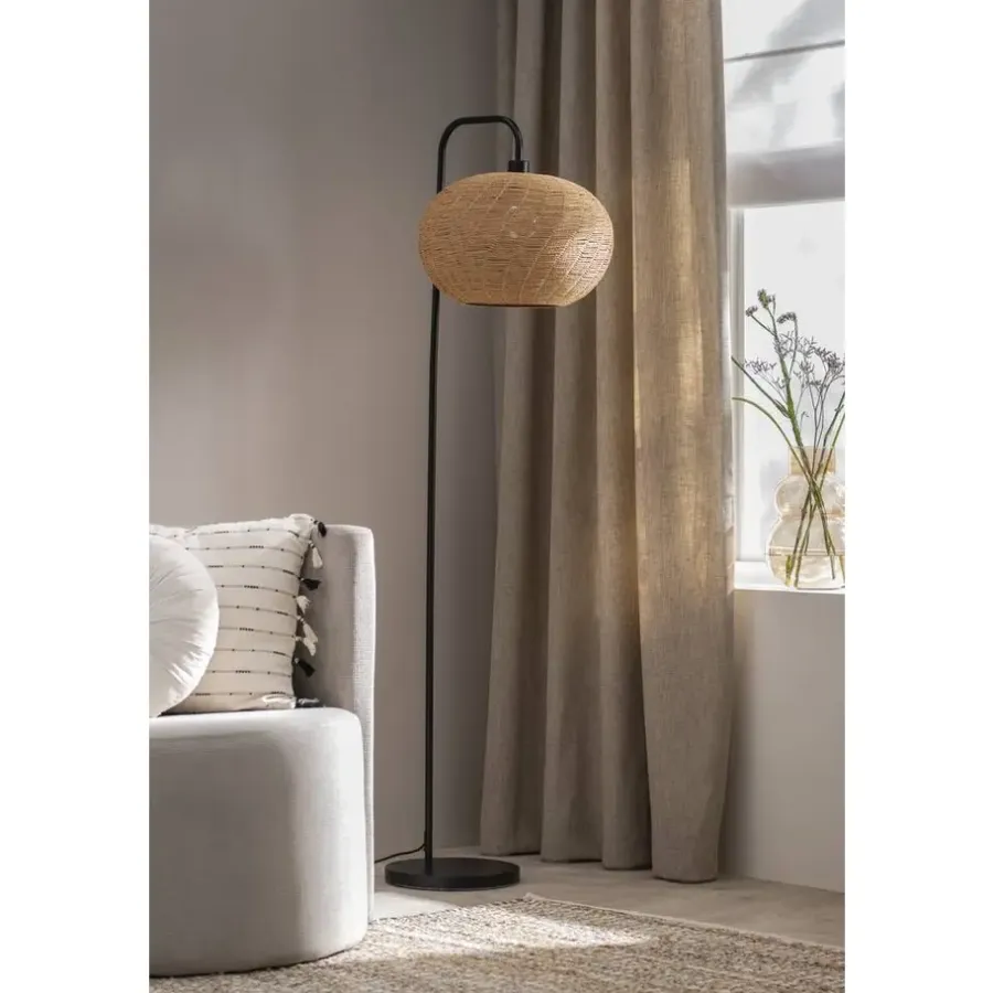 Leen Bakker Vloerlamp Joya - naturel - 158 x 40 cm