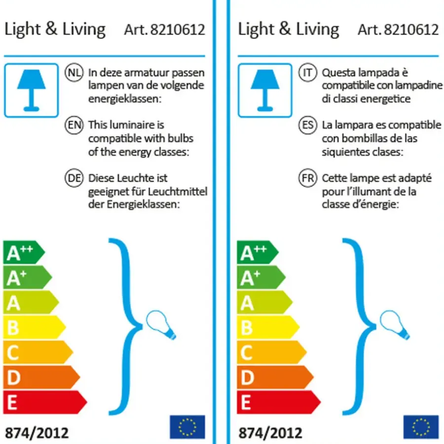 Light & Living Vloerlamp Mace - Zwart - 30x30x140cm