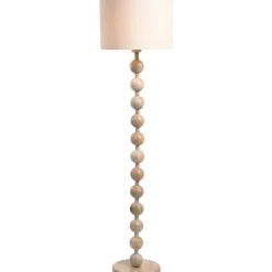 Leen Bakker Vloerlamp Noah - naturel hout - 156xØ40 cm