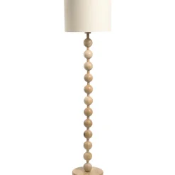 Leen Bakker Vloerlamp Noah - naturel hout - 156xØ40 cm