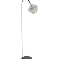 Staande Lampen-Light & Living Vloerlamp Rakel - Zwart - 45x28x160cm
