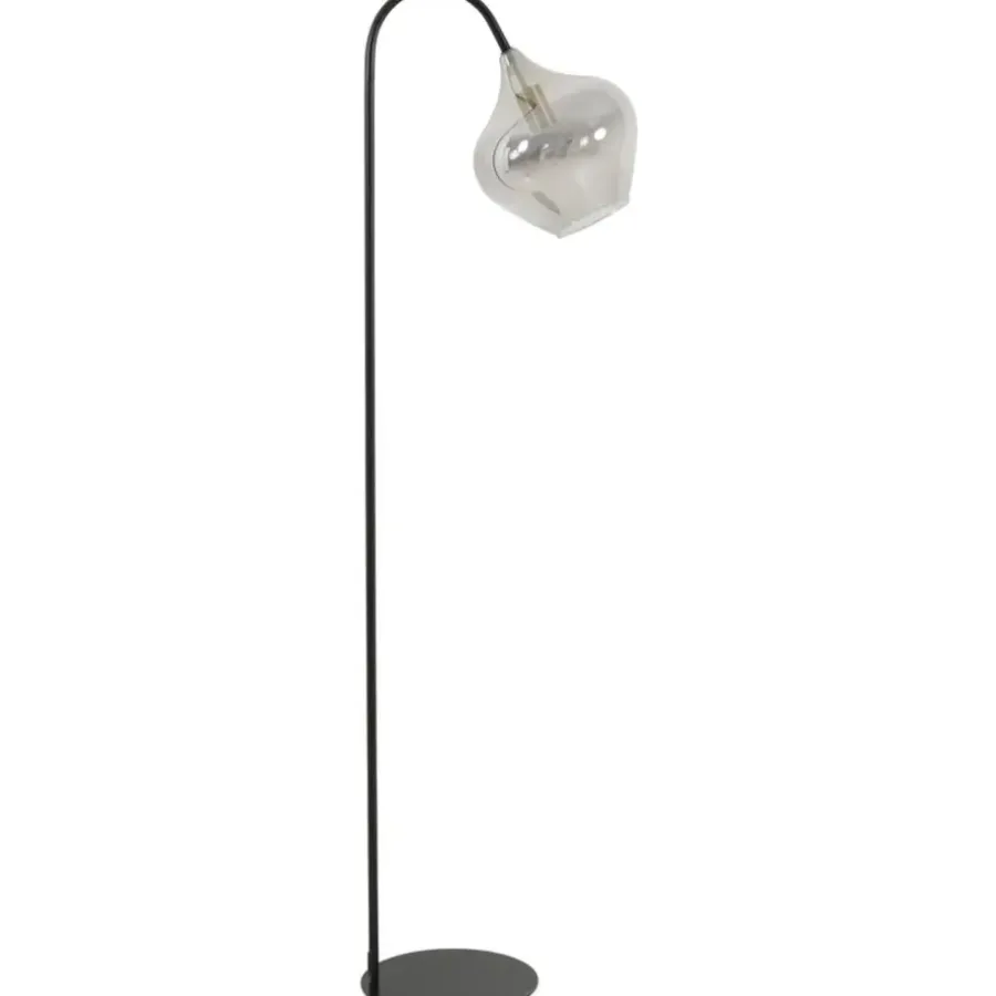 Staande Lampen-Light & Living Vloerlamp Rakel - Zwart - 45x28x160cm