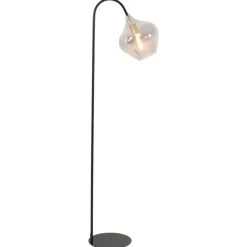 Staande Lampen-Light & Living Vloerlamp Rakel - Zwart - 45x28x160cm