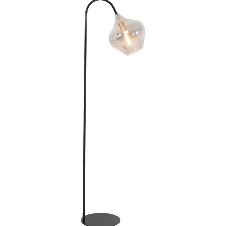 Staande Lampen-Light & Living Vloerlamp Rakel - Zwart - 45x28x160cm