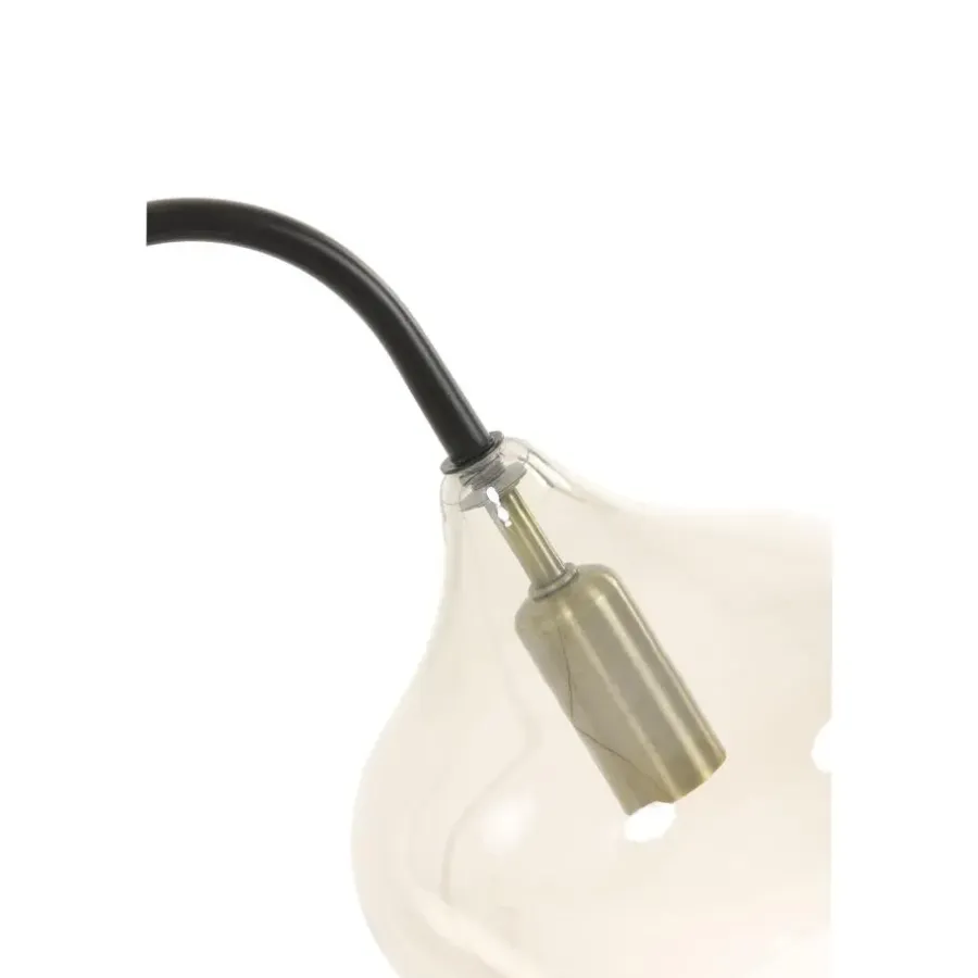 Staande Lampen-Light & Living Vloerlamp Rakel - Zwart - 45x28x160cm