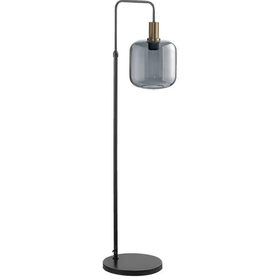 Leen Bakker Vloerlamp Toulouse - zwart - 108-150x35x28 cm