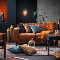 Leen Bakker Vloerlamp Toulouse - zwart - 108-150x35x28 cm