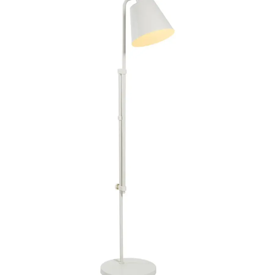 Leen Bakker Vloerlamp Xemm - beige metaal - E27 - 110x30xØ25 cm