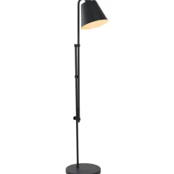 Staande Lampen-Leen Bakker Vloerlamp Xemm - zwart metaal - E27 - 110x30xØ25 cm