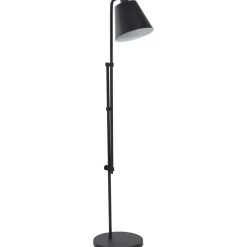 Staande Lampen-Leen Bakker Vloerlamp Xemm - zwart metaal - E27 - 110x30xØ25 cm