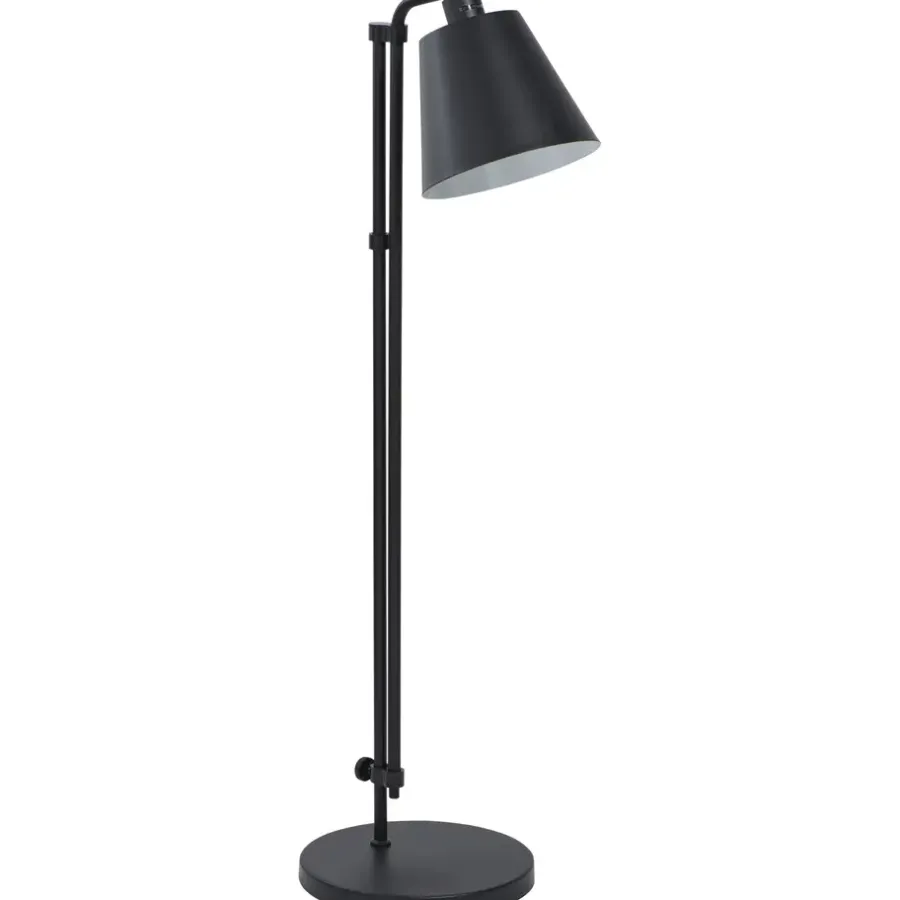 Staande Lampen-Leen Bakker Vloerlamp Xemm - zwart metaal - E27 - 110x30xØ25 cm
