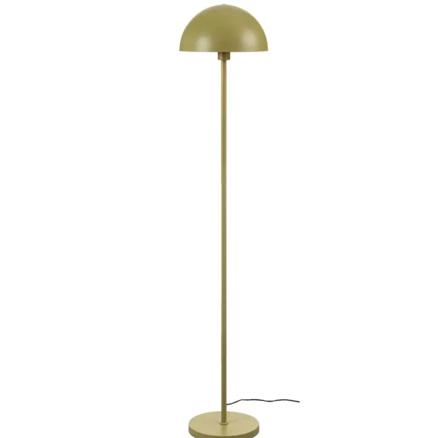 Leen Bakker Vloerlamp Yuki E27 - groen metaal - 150xØ30 cm
