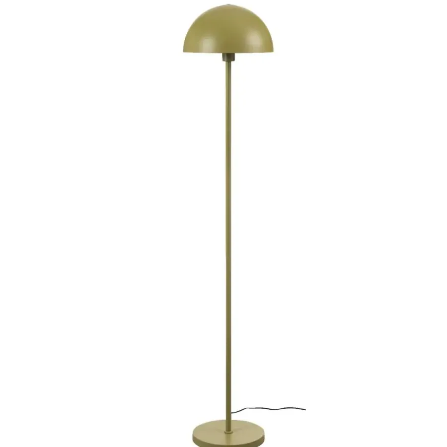 Leen Bakker Vloerlamp Yuki E27 - groen metaal - 150xØ30 cm