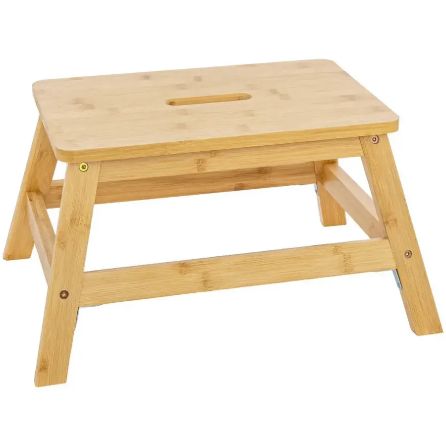 Krukjes-5five Voetenbankje/krukje - bamboe - 47 x 33 x 25 cm - max 150 kilo