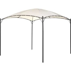 Terrasoverkappingen-Beliani VOMERO - Tuinpaviljoen - Beige - Staal
