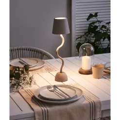 Tafellampen-Leen Bakker VOUGA - Tafellamp - Beige - Aluminium/IJzer